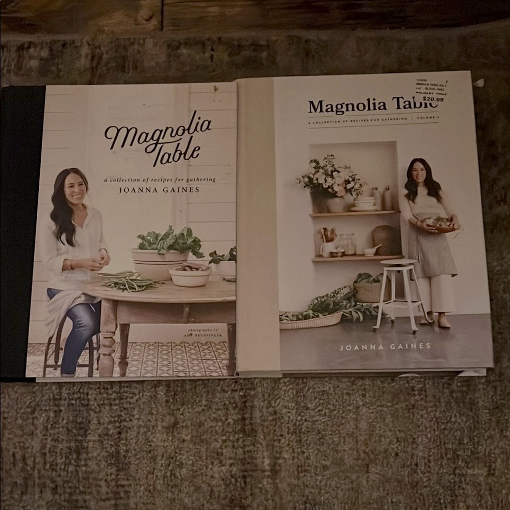 Magnolia table cookbook set of 2